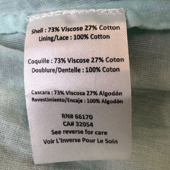 Anthropologie Hemant & Nandita Amour Floral Mint Green Lace Midi Skirt XS - Picture 6 of 8